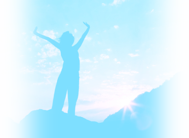 fulfilled woman with arms spread