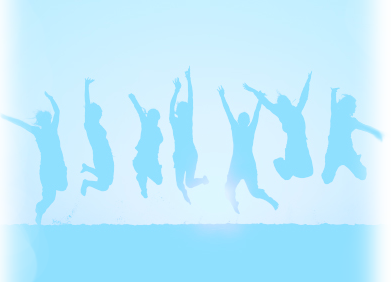 people jumping together in unison